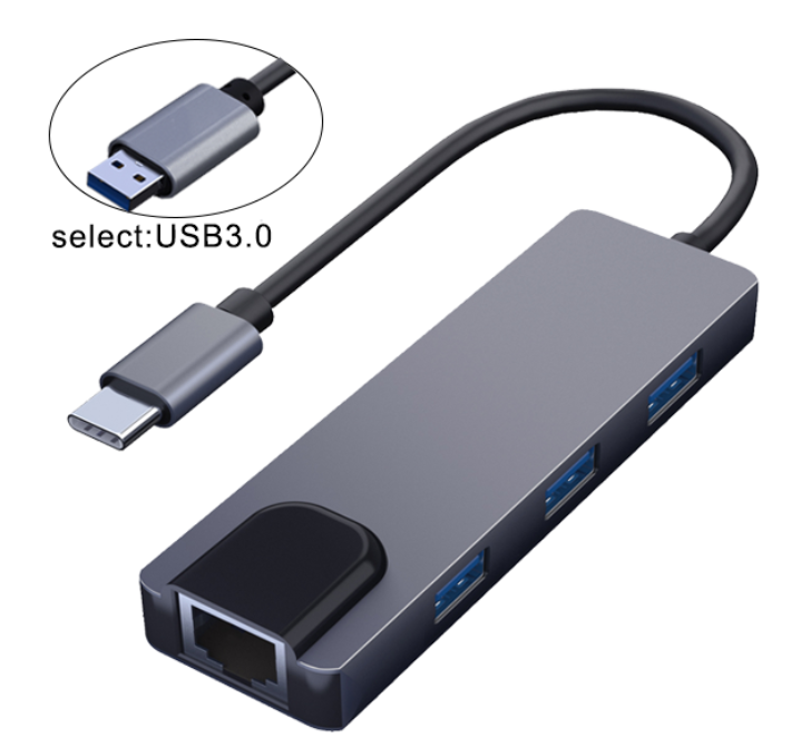 UAH-003 5Gbps  USB3.0 Male TO LAN+3 Port USB3.0 Female /CAH-003 5Gbps  TYPEC Male TO LAN+3 Port USB3.0 Female