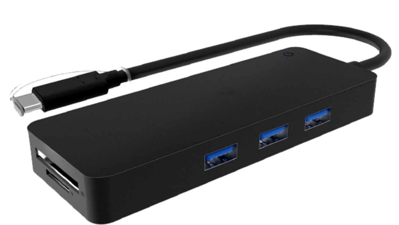CH-005 5Gbps / Type C Male TO 3 Port USB A/F &TF/SD