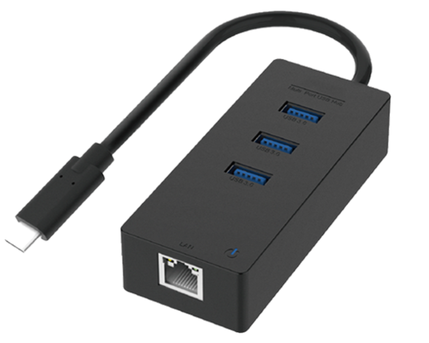 CH-008 5Gbps / Type C Male TO USB3.0 4 Port A Female &RJ45  Female